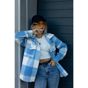 Рубашка женская РЖК-01 смесовая ткань (последний размер) голубой 56-58