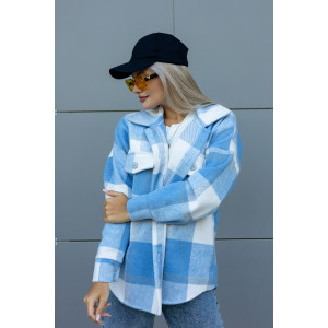 Рубашка женская РЖК-01 смесовая ткань (последний размер) голубой 56-58