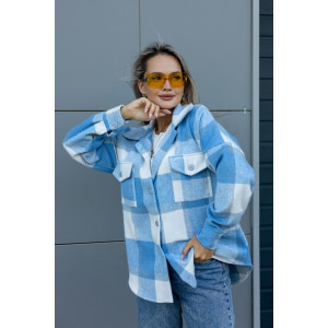 Рубашка женская РЖК-01 смесовая ткань (последний размер) голубой 56-58