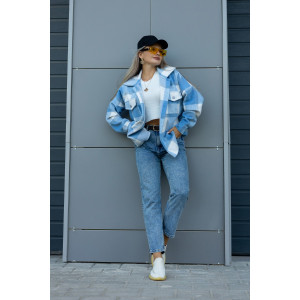 Рубашка женская РЖК-01 смесовая ткань (последний размер) голубой 56-58