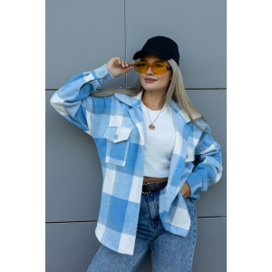 Рубашка женская РЖК-01 смесовая ткань (последний размер) голубой 56-58