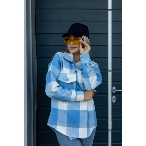 Рубашка женская РЖК-01 смесовая ткань (последний размер) голубой 56-58