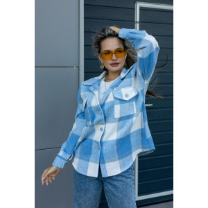 Рубашка женская РЖК-01 смесовая ткань (последний размер) голубой 56-58