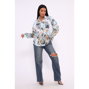 Рубашка женская №31877 суперсофт (последний размер) синий 48 Рубашка женская №31877 суперсофт (последний размер) синий 48