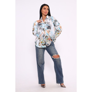 Рубашка женская №31877 суперсофт (последний размер) синий 48 Рубашка женская №31877 суперсофт (последний размер) синий 48