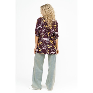 Рубашка женская №36806 кулирка (последний размер) коричневый 52 Рубашка женская №36806 кулирка (последний размер) коричневый 52