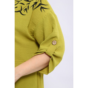 Рубашка женская №31965 сингапур (последний размер) зеленый 50 Рубашка женская №31965 сингапур (последний размер) зеленый 50