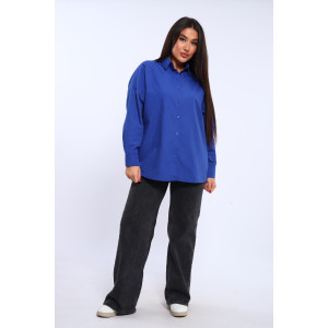 Рубашка женская №31855 штапель (последний размер) синий 48 Рубашка женская №31855 штапель (последний размер) синий 48