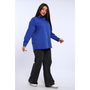 Рубашка женская №31855 штапель (последний размер) синий 48 Рубашка женская №31855 штапель (последний размер) синий 48