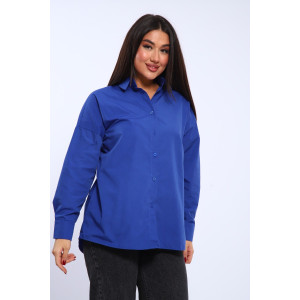 Рубашка женская №31855 штапель (последний размер) синий 48 Рубашка женская №31855 штапель (последний размер) синий 48