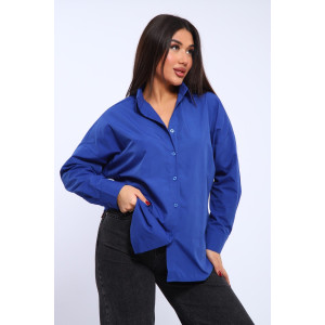 Рубашка женская №31855 штапель (последний размер) синий 48 Рубашка женская №31855 штапель (последний размер) синий 48