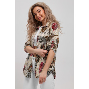 Рубашка женская №53036 кулирка (последний размер) бордо 48,52,54,58