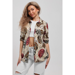 Рубашка женская №53036 кулирка (последний размер) бордо 48,52,54,58