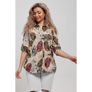 Рубашка женская №53036 кулирка (последний размер) бордо 48,52,54,58