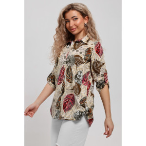 Рубашка женская №53036 кулирка (последний размер) бордо 48,52,54,58