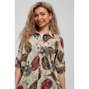 Рубашка женская №53036 кулирка (последний размер) бордо 48,52,54,58