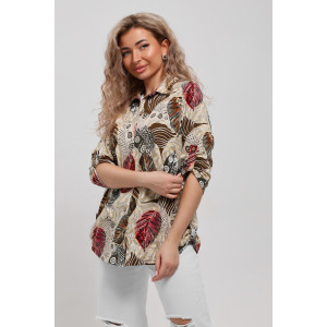 Рубашка женская №53036 кулирка (последний размер) бордо 48,52,54,58