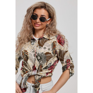 Рубашка женская №53036 кулирка (последний размер) бордо 48,52,54,58