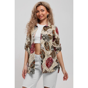 Рубашка женская №53036 кулирка (последний размер) бордо 48,52,54,58