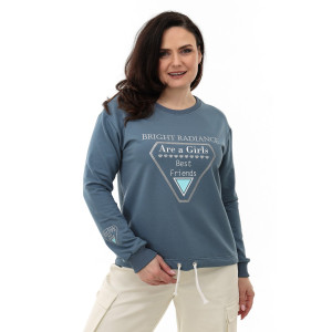 Свитшот женский №75001 футер с лайкрой 2-х нитка (последний размер) пепел 60 Свитшот женский №75001 футер с лайкрой 2-х нитка (последний размер) пепел 60