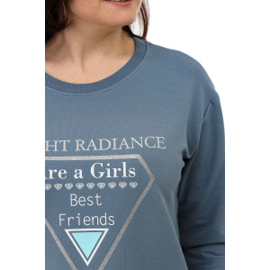 Свитшот женский №75001 футер с лайкрой 2-х нитка (последний размер) пепел 60 Свитшот женский №75001 футер с лайкрой 2-х нитка (последний размер) пепел 60