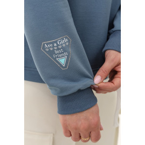 Свитшот женский №75001 футер с лайкрой 2-х нитка (последний размер) пепел 60 Свитшот женский №75001 футер с лайкрой 2-х нитка (последний размер) пепел 60