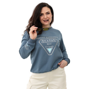 Свитшот женский №75001 футер с лайкрой 2-х нитка (последний размер) пепел 60 Свитшот женский №75001 футер с лайкрой 2-х нитка (последний размер) пепел 60