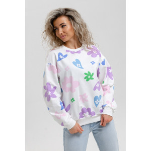 Свитшот женский СФ-03-103 футер 2-х нитка (последний размер) крем 50