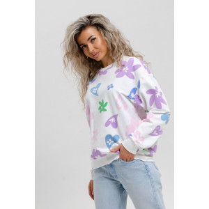 Свитшот женский СФ-03-103 футер 2-х нитка (последний размер) крем 50