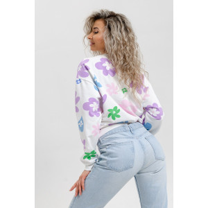 Свитшот женский СФ-03-103 футер 2-х нитка (последний размер) крем 50