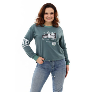 Свитшот женский №50519 футер с лайкрой 2-х нитка (последний размер) оливки 46 Свитшот женский №50519 футер с лайкрой 2-х нитка (последний размер) оливки 46