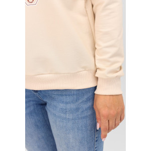 Свитшот женский №88515 футер 2-х нитка (последний размер) бежевый 52 Свитшот женский №88515 футер 2-х нитка (последний размер) бежевый 52