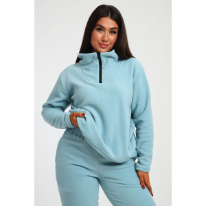 Костюм двойка женский №24297 флис (последний размер) голубой 46,48 Костюм двойка женский №24297 флис (последний размер) голубой 46,48