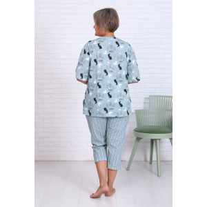 Бриджи женские "Зайка" кулирка (р-ры: 46-68) ментол