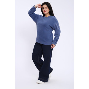 Свитшот женский №82067 интерсофт начес (последний размер) индиго 54