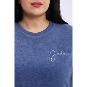 Свитшот женский №82067 интерсофт начес (последний размер) индиго 54