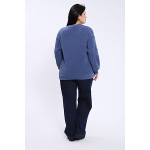 Свитшот женский №82067 интерсофт начес (последний размер) индиго 54