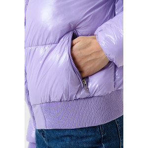 Куртка женская №28034 нейлон с полиэстером (последний размер) лавандовый 50 Куртка женская №28034 нейлон с полиэстером (последний размер) лавандовый 50