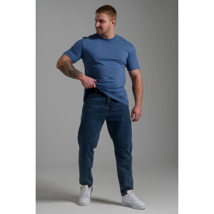 Футболка унисекс №8471/4 кулирка (последний размер) джинс 70