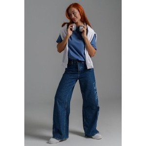 Футболка унисекс №8471/4 кулирка (последний размер) джинс 70