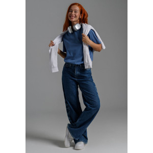 Футболка унисекс №8471/4 кулирка (последний размер) джинс 70