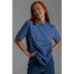 Футболка унисекс №8471/4 кулирка (последний размер) джинс 70