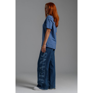 Футболка унисекс №8471/4 кулирка (последний размер) джинс 70