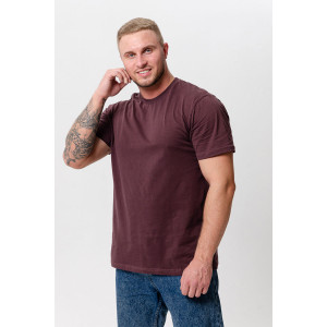 Футболка унисекс №8471 кулирка (последний размер) шоколад 46-48