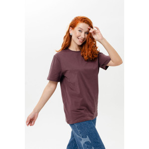 Футболка унисекс №8471 кулирка (последний размер) шоколад 46-48