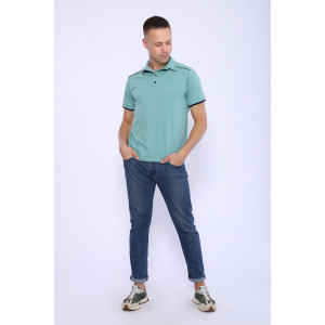 Футболка мужская №030 кулирка с лайкрой (последний размер) хаки 56