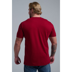 Футболка унисекс светящаяся №8581 кулирка (последний размер) бордо Дмороз с гитарой 52,56