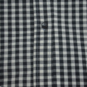 Рубашка мужская с воротником №46004 шотландка (последний размер) мелкая черно-белая клетка 52