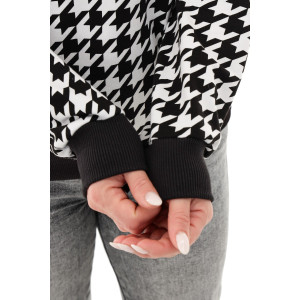 Свитшот женский №88524 футер 2-х нитка (последний размер) черный 46