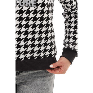 Свитшот женский №88524 футер 2-х нитка (последний размер) черный 46